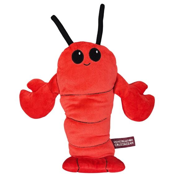 MENSTRUATION CRUSTACEAN LOBSTER MICROWAVEABLE INSERT HEATING PAD COMFORT PLUSH - Picture 1 of 5